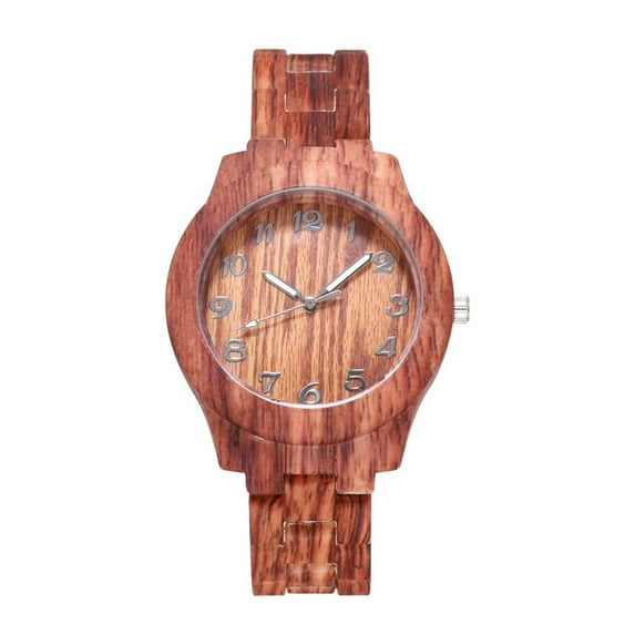 Meitianfacai Gifts for Him Fathers Day Gifts Watch For Men High-End Fashion Wood Grain Men's Watch Simple Digital Wood Grain Quartz Watch
