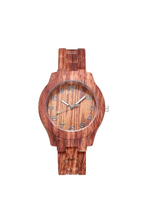 Gifts for Him Fathers Day Gifts Watch For Men High-End Fashion Wood Grain Men's Watch Simple Digital Wood Grain Quartz Watch
