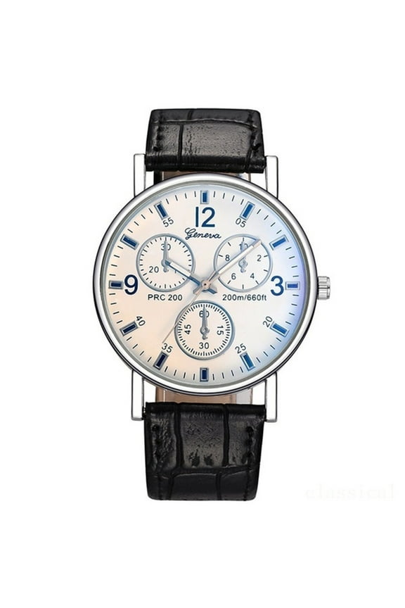 Gifts for Him Fathers Day Gifts Watch For Men Fashion Mens Business Black Watches Belt Quartz Men Wrist Watch Casual Watch