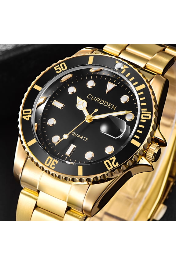 Gifts for Him Watch for Men Father's Day Gifts CURDDE Men Fashion Military Stainless Steel Date Sport Quartz Analog Wrist Watch