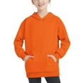 thumbnail image 1 of Meitianfacai Girls Hoodies Trendy Sweatshirts for Girls Fleece Hooded Pullover Tops Sweaters Casual Comfy Fall Fashion Outfits Clothes 2024, Girls Orange Sweatshirt Size 13-14 Years, 1 of 7