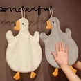 thumbnail image 1 of Meitianfacai Goose Hand Towel, Hanging Absorbent Kitchen Towel, Fast Drying Bathroom Towel with Loop, Decorative Dish Cloth for Home Use, Soft Cotton-Like Fabric, 1 of 7