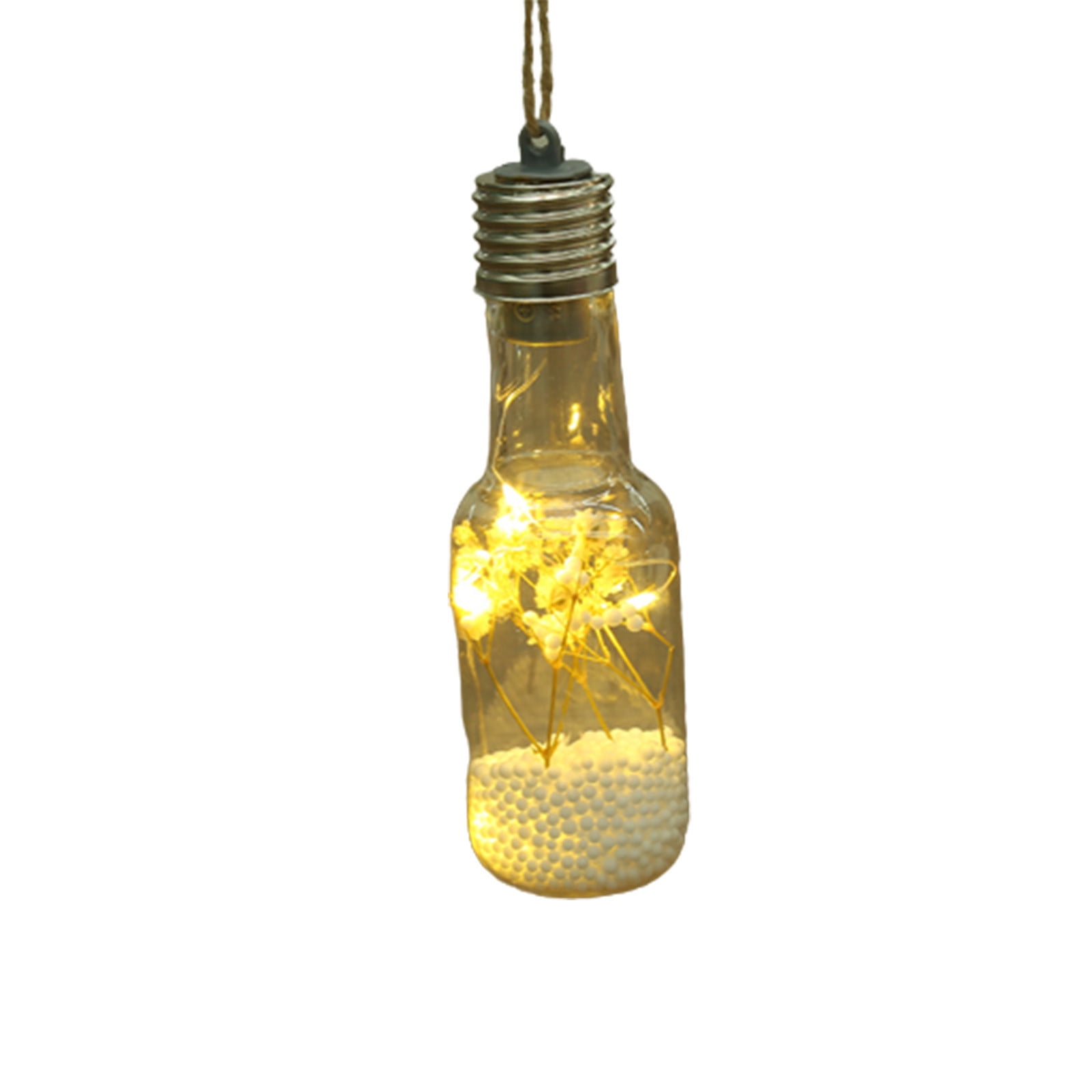Meitianfacai Hanging Bottle Lights with Flowers Christmas Lights