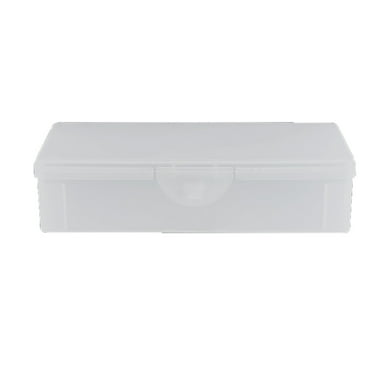 Meitianfacai Hard Plastic Pencil Case Stationery Storage Box Portable Pen Box(Clear)