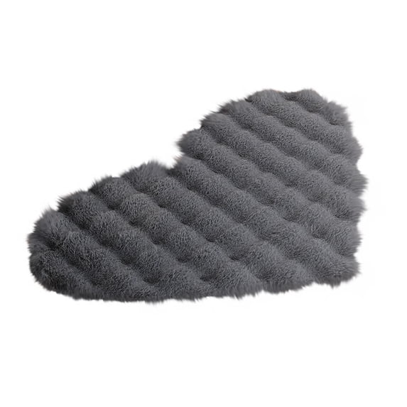 Meitianfacai Heart Shaped Rug, Cream Velvet Living Room Carpet, Soft Bedside Area Rug, Decorative Floor Mat for Sofa and Coffee Table, Plush Accent Rug for Home Decor