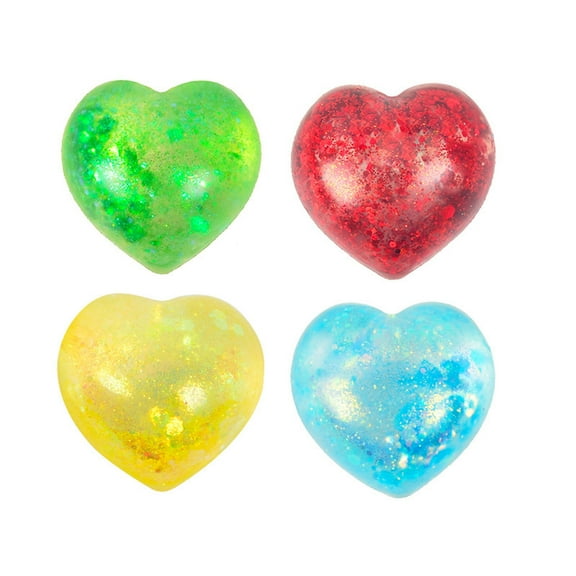 Meitianfacai Heart-Shaped Stress Relief Ball Random Colors for Party Gifts and Classroom Exchange Activities