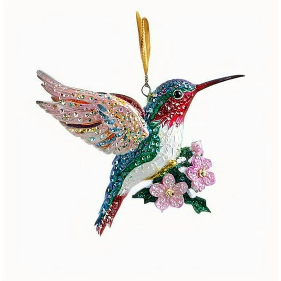 Meitianfacai Hummingbird Sun Catcher Pendant, Colorful Acrylic Window Hanging Decor, Light Reflecting Bird Ornament