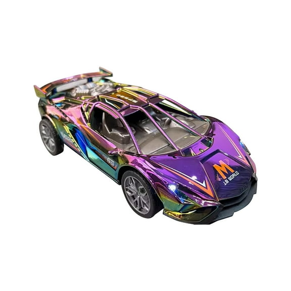Meitianfacai Iridescent Coated Sound and Light Inertia Race Car Toy with Push Activation for Realistic Racing Experience and Exciting Audio Effects