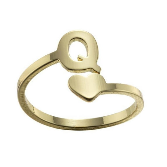 Meitianfacai Gifts Deals Clearance Rings Fashion 26 English Letter Opening Rings Stainless Steel Girls Love Retro Jewelry