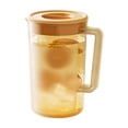 thumbnail image 1 of Meitianfacai Large Capacity 2L Cold Drink Pitcher, Clear Plastic Juice Container with Spout Lid for Home/Party, Heat Resistant & Leak Proof Fruit Water Kettle - Easy Pour Handle（Orange）, 1 of 7
