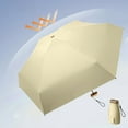 thumbnail image 1 of Meitianfacai Lightweight Folding Umbrella - Portable 35" Sun & Rain Protection Parasol for Women & Men, Fits in Handbag/Briefcase( Yellow ), 1 of 7