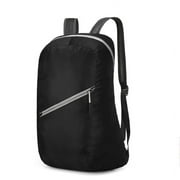 Meitianfacai Lightweight Packable Backpack, Ultra Light Foldable Travel Hiking Camping Daypack Day Pack for Men Women Black