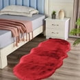 thumbnail image 1 of Meitianfacai Luxury Long Plush Rug, Super Soft & Thick Absorbent Carpet for Bedroom, Bathroom, Living Room, Non-Slip Backing, 15.6x55.1 Inch Modern Runner Rug(Red), 1 of 8