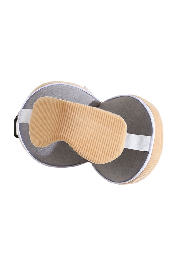 Memory Foam U-Shaped Neck Pillow with Built-in Eyeshade, 5.91x11.81in Travel Pillow for Airplane, Office & Home Use, No Light Leakage Design, Compact & Detachable(Yellow)
