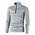 thumbnail image 1 of Meitianfacai Men's Quarter Zip Pullover Sweaters Casual Sweaters Fall Winter Sweatshirts, 1 of 5
