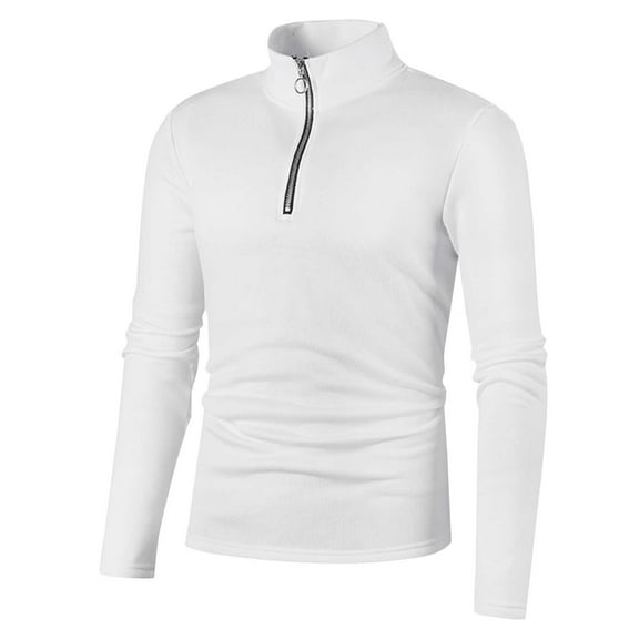 Meitianfacai Men's Quarter Zip Up Pullover Long Sleeve Sweatshirt 1/4 Zip Shirt Winter Fleece Lined Thermal Pullover