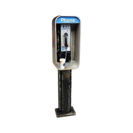 Meitianfacai Miniature American Payphone Toy with Vintage Metal Design for Home Decoration and Collection