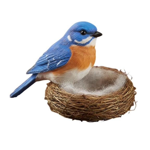 Meitianfacai Miniature Nest Sculpture, Small Decorative Figurine for Home Decor and Room Ornament, Delightful Nature Inspired Accent Piece, Versatile Tabletop Decoration for Living Room and Office