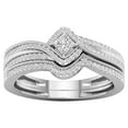 thumbnail image 1 of Meitianfacai Mothers Day Gifts Rings for Women Valentine's Day Rhinestone Rings Set for Women 2PCS Stackable Ring Bands Engagement Wedding, 1 of 1