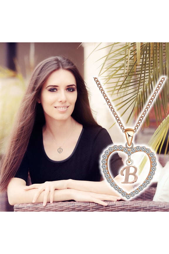 Christmas Gifts Meitianfacai Necklaces for Women Valentine's Day Gifts Fashion Women Gift 26 English Letter Name Chain Pendant Necklaces Jewelry