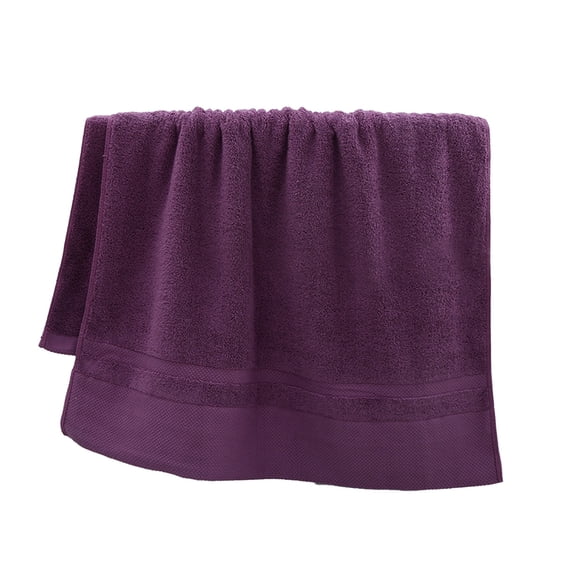 Meitianfacai Oversized Cotton Bath Towel Extra Thick Adult Bathing Towel Beach Towel For Spa Hotel Home Use Soft Absorbent Quick-Dry Towel (Purple)