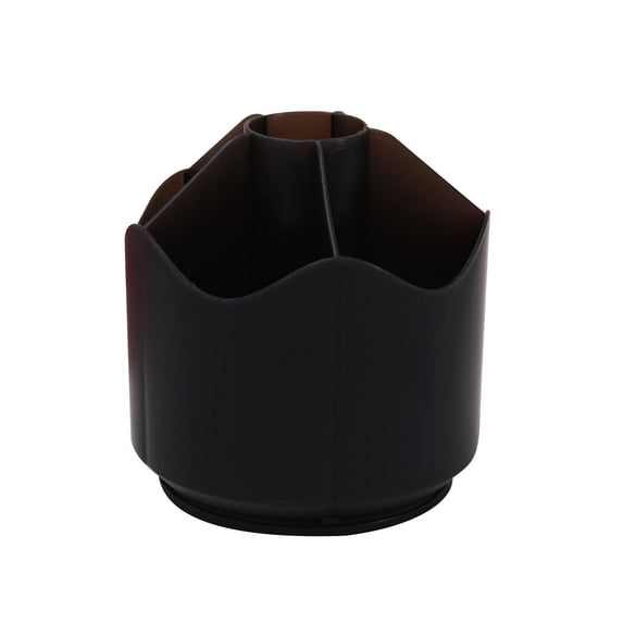 Meitianfacai Pencil Pen Holder for Desk, 6 Slots Desktop Organizer, Cute Pen Organizers Stationery Supplies for Office Home & Art Supply(Black)