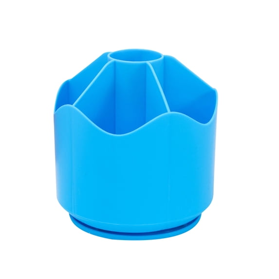 Meitianfacai Pencil Pen Holder for Desk, 6 Slots Desktop Organizer, Cute Pen Organizers Stationery Supplies for Office Home & Art Supply(Blue)