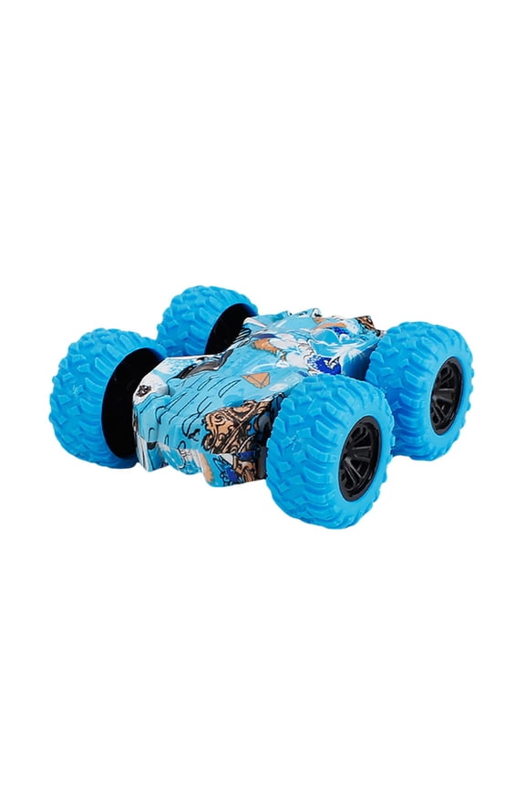 Pull Back Cars Double-Sided Friction Powered Vehicles Flips Shockproof Inertia Cars Push and Go Vehicles for Boys Girls Toddler Birthday Gifts Age 2+ Years Old