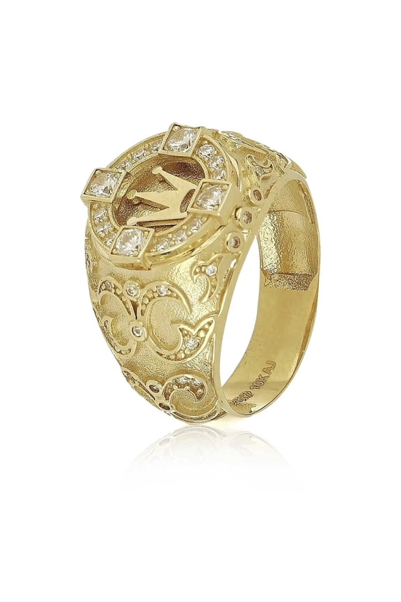 Rings for Men Father's Day Gifts A Great Crown Ring Decorated with Carved Ornaments for A Man's Holiday Gift