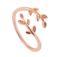thumbnail image 1 of Meitianfacai Rings for Women Mother's Day Gifts Trendy Ladies Hollow Carved Small Leaf Open Ring, 1 of 1