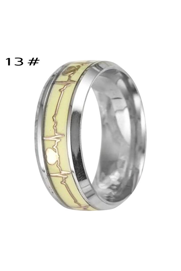 Rings for Women Valentine's Day Gifts Personalized Color Flash Ring Luminous Ring European and American Ring