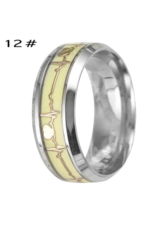 Rings for Women Valentine's Day Gifts Personalized Color Flash Ring Luminous Ring European and American Ring