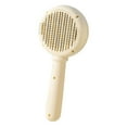 thumbnail image 1 of Meitianfacai Self-Cleaning Pet Comb - Hair Removal Brush with Stainless Steel Needle Massage Teeth, 7.09x3.15x1.97in Portable Grooming Tool for Dogs & Cats​（Beige）, 1 of 7