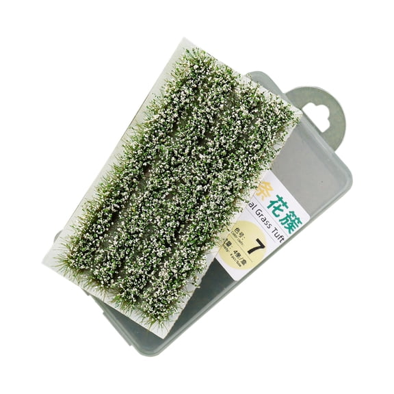Meitianfacai Simulation Grass Clumps, Miniature Landscape Striped Foliage for Diorama and Terrarium, Artificial Shrubbery for Model Scenes, Nylon Greenery Clusters, Sandbox and Scene Decorations