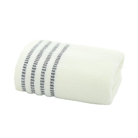 Meitianfacai Small Cotton Bath Towel 28.7x13.4in (34x73cm), Luxurious Enlarged Towel with Quick Dry Technology, Durable for Frequent Washing, Ideal for Spa, Beach, 1 Piece(White)