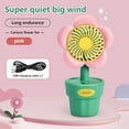 thumbnail image 1 of Meitianfacai Small Desk Fan Portable, USB Rechargeable,Personal Fan for Home Bedroom Office Travel,Flower Pot Shaped Home Decoration for Tabletop, Pink, 1 of 6