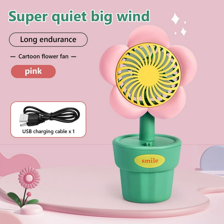 Meitianfacai Small Desk Fan Portable, USB Rechargeable,Personal