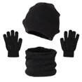 thumbnail image 1 of Meitianfacai Winter Gloves 3 Pieces Winter Beanie Hat Scarf Touch Screen Gloves Set Thick Warm Knit Skull Cap Scarves, 1 of 2