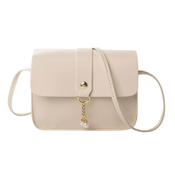 Meitianfacai Women's PU Leather Crossbody Bag, Beige