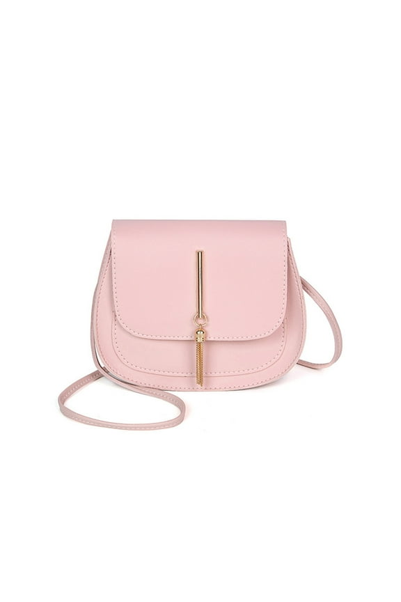 Womens Small Crossbody Bag Shoulder Hand Bags Leather Crossbody Purse for Women Lightweight with Strap Pink