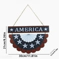 thumbnail image 1 of Meitianfacai Wooden Ornament, Patriotic Star Decoration, American Flag Wall Hanging with Bow, Vintage Style Holiday Decor for 4th of July and Year-Round Home Decor, 1 of 1