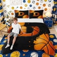 thumbnail image 1 of Meiyoeat Basketball Letter D Queen Comforter Set 3 Pieces,Sport Graffiti Splash Comforter Sets Queen,Black Reversible,1 Comforter and 2 Pillowcases,1 Comforter and 2 Pillowcases, 1 of 6