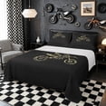thumbnail image 1 of Meiyoeat Camo Motorcycle Bed Sheets 4-Piece, vintage Motocross Full Size Sheets, Green Black, 1 of 6
