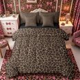 thumbnail image 1 of Meiyoeat Classic Leopard Print 7-Piece Twin Bedding,Wild Animal Spot Pattern Bedding Comforter Set,Brown Black, 1 of 6