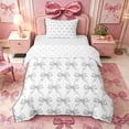 thumbnail image 1 of Meiyoeat Gray Bow Pattern Twin Duvet Cover, Geometric Plaid Twin Bedding,2pcs,No Comforter, 1 of 5