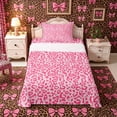 thumbnail image 1 of Meiyoeat Pastel Leopard Print Twin Sheets 3pcs, Pink Cheetah Print Bedding, Light Pink, 1 of 6