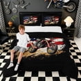 thumbnail image 1 of Meiyoeat Patriotic Dirt Bike King Size Comforter Sets 3Pcs,USA Flag Print Comforters King Size,Red Black,1 Comforter and 2 Pillowcases, 1 of 6