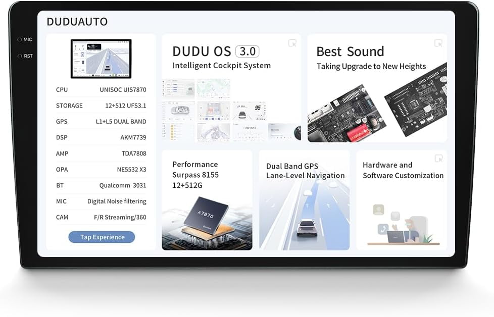 Mekede DUDUAUTO 2K 2000X1200 9.5 inch IPS Touch Screen Car Radio Stereo