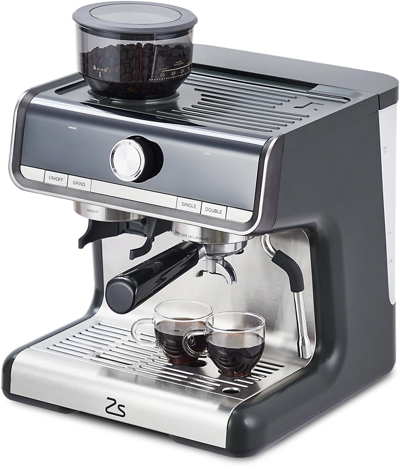 Mekek 20 Bar, 1-Cup Gray Professional Use Espresso Machine