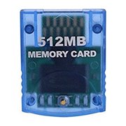 Mekela Memory Card 512MB (8192 Blocks) Compatible Nintendo Wii Gamecube Game Cube NGC GC (Blue)